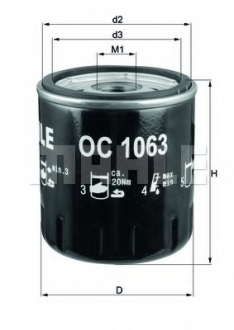 Фильтр масляный Ford MH OC1063 = OC466 - OC 1063 (MAHLE)