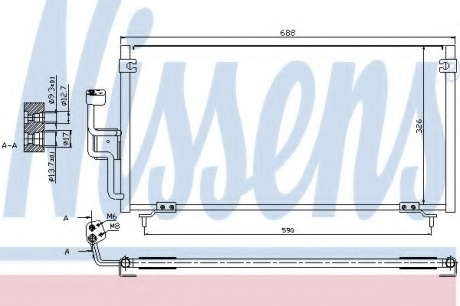 Радиатор кондиционера NS_K 94702 (Nissens)
