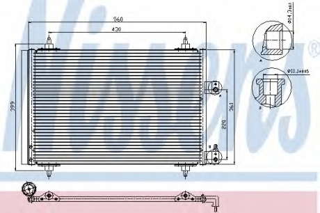 Радиатор кондиционера NS_K 94560 (Nissens)