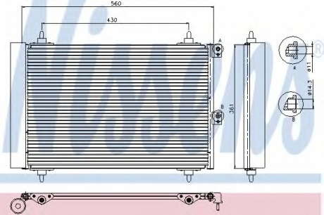 Радиатор кондиционера NS_K 94870 (Nissens)