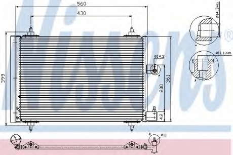 Радиатор кондиционера NS_K 94534 (Nissens)