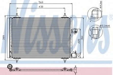 Радиатор кондиционера NS_K 94723 (Nissens)