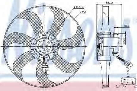 Вентилятор радиатора NS_K 85725 (Nissens)