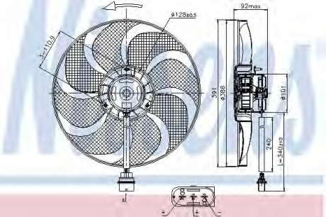Вентилятор радиатора NS_K 85690 (Nissens)