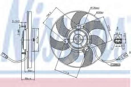 Вентилятор радиатора NS_K 85680 (Nissens)
