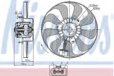 Вентилятор радиатора NS_K 85684 (Nissens)