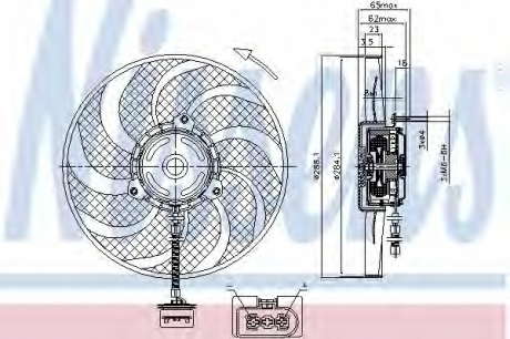 Вентилятор радиатора NS 85541 (Nissens)