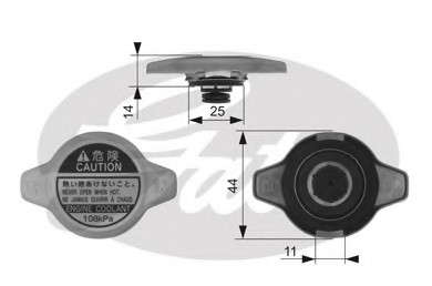 Крышка радиатора GT RC134 (Gates)