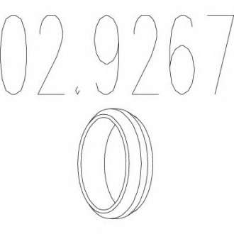 Монтажное кольцо выхлопной системы ( D(внутр. ) - 66, 1 мм; D(наружн. ) - 78, 8 мм; Высота - 14 мм) MTS - 02.9267