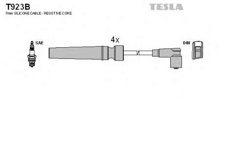 Кабель зажигания, к-кт TESLA Nubira, Lacetti, Nexia 03- 1, 6 New 08- 1, 6F16D3 (UzDaewoo) TESLA - T923B (Tesla)
