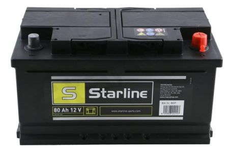 АКБ STARLINE, R"+" 80Ah, En740 (315 x 175 x 175) правый "+", B13 производство ЧЕХИЯ STARLINE - BA SL 80P