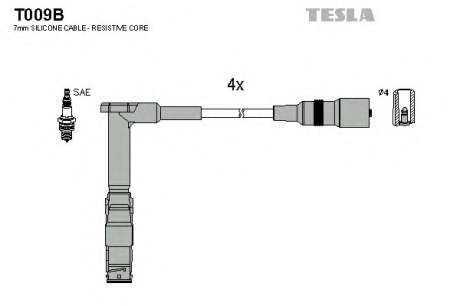 Кабель зажигания, к-кт TESLA MB 92-98 1, 8; 2, 0; 2, 2 W124, S124, C124, A124 TESLA - T009B (Tesla)