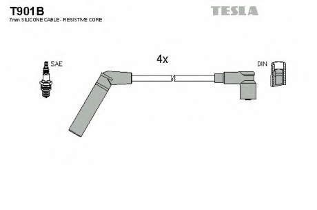 Кабель зажигания, к-кт TESLA Mitsubishi Colt, Lancer 86-03 1, 3; 1, 5 TESLA - T901B (Tesla)