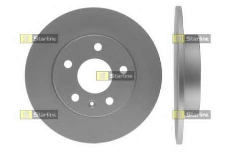 Диск тормозной окрашенный (антикорозионная обработка) STARLINE - PB 1392C