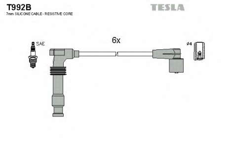Кабель зажигания, к-кт TESLA Opel Omega B Sintra TESLA - T992B (Tesla)