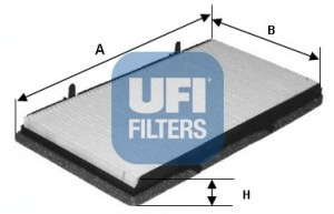 Фильтр, воздух во внутренном пространстве UFI - 53.131.00