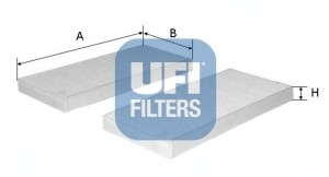 Фильтр, воздух во внутренном пространстве UFI - 53.154.00