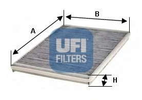 Фильтр, воздух во внутренном пространстве UFI - 54.128.00