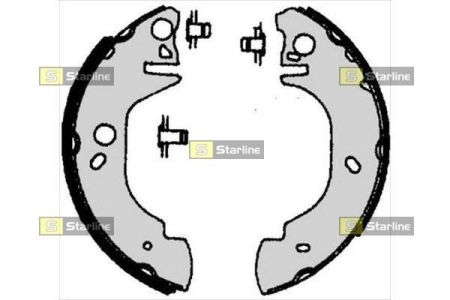 Тормозные колодки барабанные, к-кт. STARLINE - BC 06760