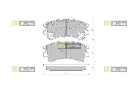 Колодки тормозные дисковые, к-кт. STARLINE - BD S431