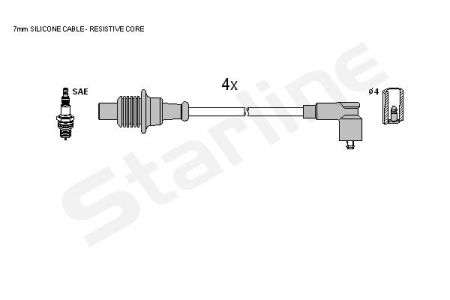 Комплект высоковольтных проводов STARLINE - ZK 4884