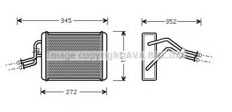 Радиатор печки +AC [OE. 4166487] AVA - FD 6317