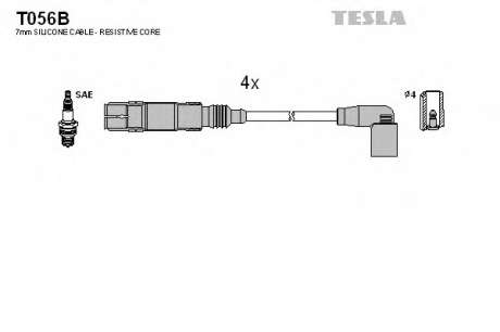 Кабель зажигания, к-кт TESLA TESLA - T056B (Tesla)
