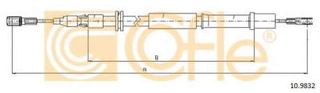 Трос стояночного тормоза COFLE - 10.9832