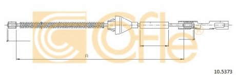 Трос стояночного тормоза COFLE - 10.5373