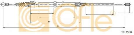 Трос стояночного тормоза COFLE - 10.7508