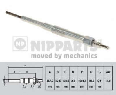 Свеча накаливания NIPPARTS - N5717000 (Nipparts)