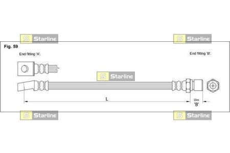 Тормозной шланг STARLINE - HA CC.1217