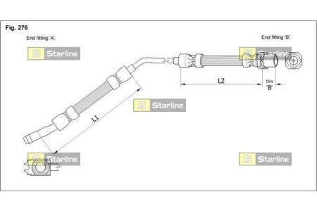 Тормозной шланг STARLINE - HA E.1219