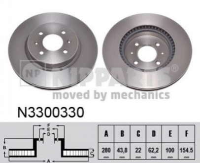 Тормозной диск NIPPARTS - N3300330 (Nipparts)