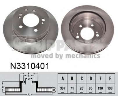 Тормозной диск NIPPARTS - N3310401 (Nipparts)