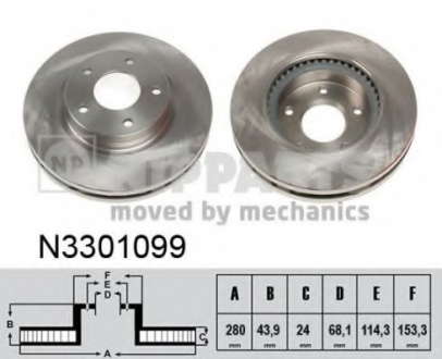 Тормозной диск NIPPARTS - N3301099 (Nipparts)
