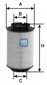 Топливный фильтр UFI - 26.014.00