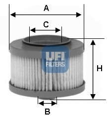Топливный фильтр UFI - 26.013.00