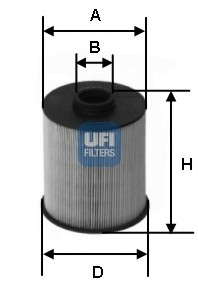 Топливный фильтр UFI - 26.006.00