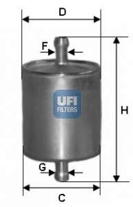 Топливный фильтр UFI - 31.836.00