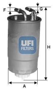 Топливный фильтр UFI - 24.099.00
