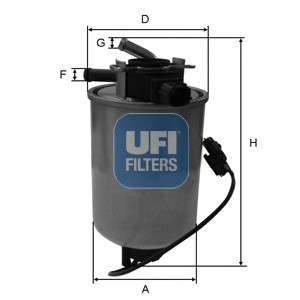 Топливный фильтр UFI - 24.018.01