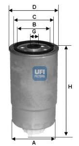 Топливный фильтр UFI - 24.351.01