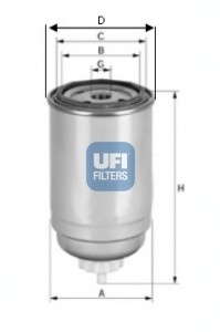 Топливный фильтр UFI - 24.399.00