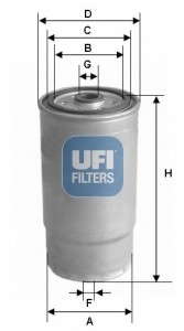 Топливный фильтр UFI - 24.379.01