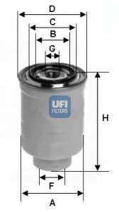 Топливный фильтр UFI - 24.374.00
