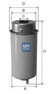 Топливный фильтр UFI - 24.432.00