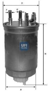 Топливный фильтр UFI - 24.412.00