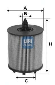 Масляный фильтр UFI - 25.024.00