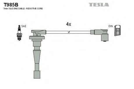 Кабель зажигания, к-кт TESLA Honda CR-V 1. 2. 0 16V TESLA - T985B (Tesla)